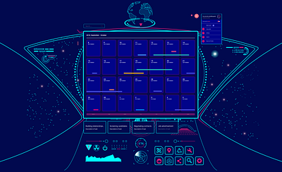 SPACE Calendar - Gaming UI concept futuristic gaming space ui uidesign ux design visual