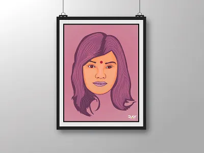 Vector Portrait - Fariya Binta adobe illustrator art cartoon character design comics creative design drawing graphics human face illustration art portrait rayphotostration remote work sketch trendy design vector art vectorillustration vectorportrait violoet visual design
