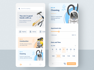 Housing Services App app app design clean cleaning service design housing services minimal mobile app service app services ui ui ux ui design website