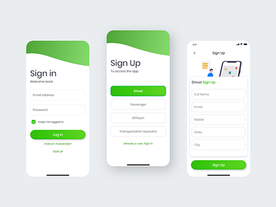 Sign in - Sign Up Screens adobe app colors design dribbble flat design log in mobile mobile app design mobile ui sign in sign up typography ui ux vector xd xd design xd ui kit