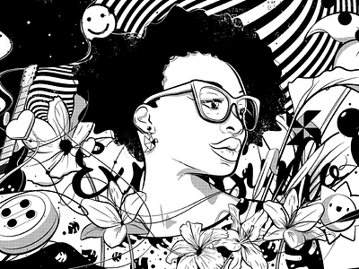 Uma bagunça de tudo que é legal character design illustration illustrator vector woman