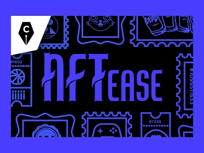 NFTease branding color crypto cryptocurrency design identity illustration nft typography vector