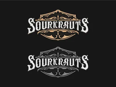SOURKRAUTS apparel brand calligraphy details graphic hand lettering high details illustrator lettering merch procreate typography vector