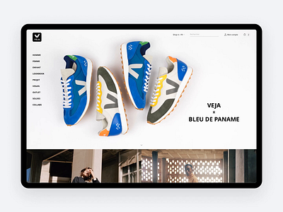VEJA Store Website agence animation design desktop dnd ecommerce fade home magento principle shoes sketch smooth store transition ui veja website