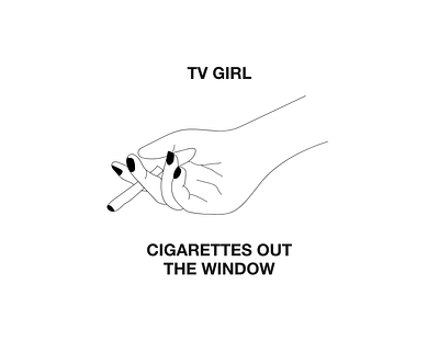 Cigarettes Out The Window art black and white concept design helvetica illustration line art minimal typography vector