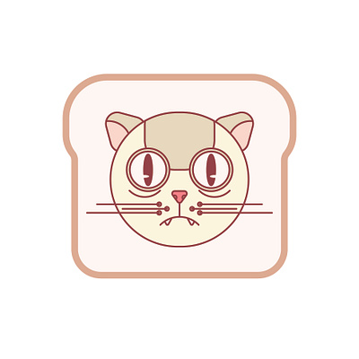 Cat bread art bread cat vector cats design design art illustration illustrations illustrator logo symbol vector