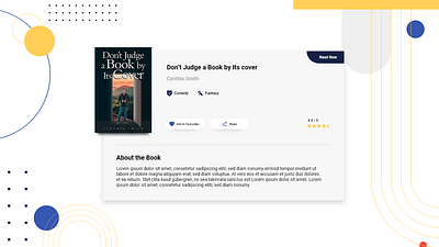 Booked - Book Card design illustrator ui ux web xd