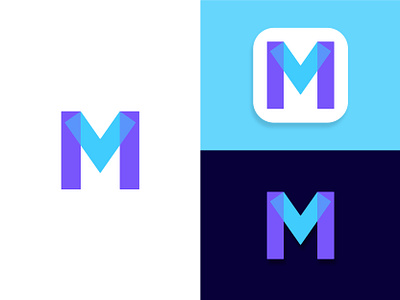 MV Monogram dynamic effect for sale unused buy geometric art letters logo design brand identity logo design concept sticker app logo designer for hire minimalist flat modern purple blue overlap overlay strong effective balance