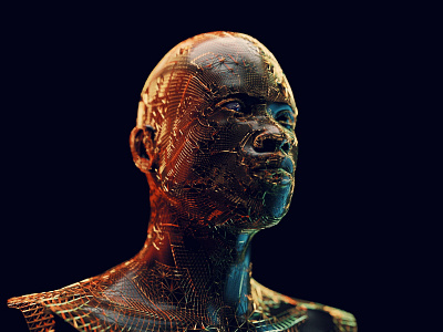 Element 3d artist artist blender blender 3d blender3d cinemtic gold head human man metal scary