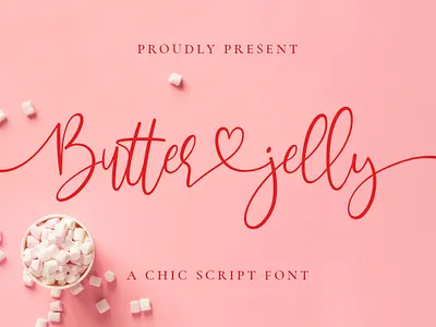 Free Butter Jelly Script beauty branding calligraphy clean couple cricut elegant feminine fresh gorgeous handwrittenfont invitation ligature modern popular signature font swashes wedding women