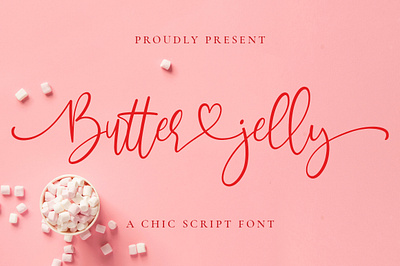 Free Butter Jelly Script beauty branding calligraphy clean couple cricut elegant feminine fresh gorgeous handwrittenfont invitation ligature modern popular signature font swashes wedding women