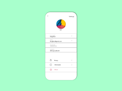 Settings app dailyui design ui ux