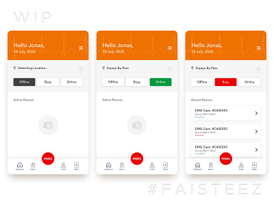 Emergency Responder App design mobile app mobile ui ui ux