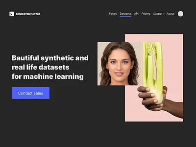 Generated Photos Datasets ai photo generative landing