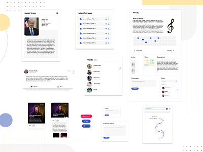 Booked Micro Components design illustrator ui ux web xd