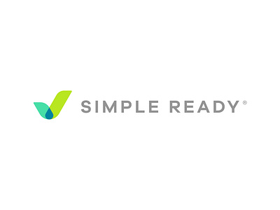 Simple Ready logo check covid drop flat logo logotype mark plant ready simple symbol water