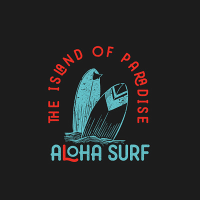 Aloha Surf. A vintage illustration for surfers aloha brand design graphic design graphicdesigner logo logodesigner surf surfers surfing surflogo