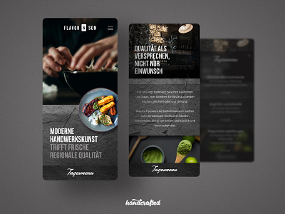 FLAVOR & SON case study freelancer germany hamburg homepage landingpage screendesign ui webdesign