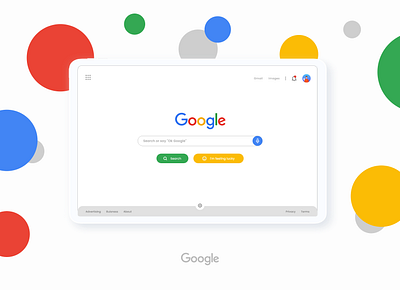 Google search redesign concept design flat minimal typography web