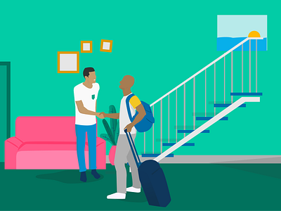 Roomie app Illustration app design flat illustration illustration product illustration