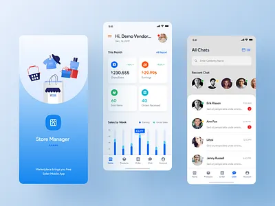 Multivendor Marketplace clean ui concept ecommerce manager app marketplace multi vendor uiux vendor vendors