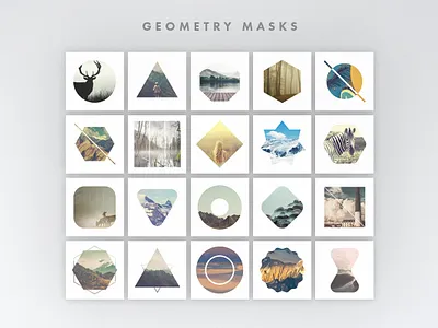 Instagram Photo Masks adobe branding design download graphic design graphics instagram instagram banner instagram post instagram stories instagram template photo masks photoshop photoshop template shapes social media social media design social media templates template templates