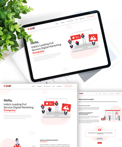 Website Design for the digital marketing company branding design illustration landing page landing page design typography ui uiux uxdesign webdesign