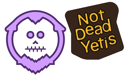 not dead yetis branding design experiment illustration sketch sports