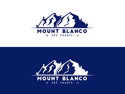 Daily logo Challenge Day 8: Ski Mountain Logo⛷🏂 branding dailylogo dailylogochallenge design dlc graphic graphic design illustration logo logo dlc logo mountain logodesign mount blanco mountain logo nzv skiing skimountainlogo typography