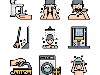 Hygiene Routine Icon design icon icondesign illustration logo vector