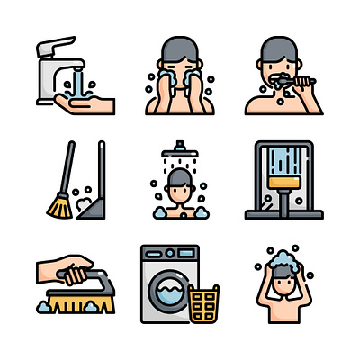 Hygiene Routine Icon design icon icondesign illustration logo vector