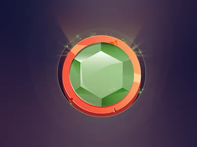 Coin 2 amulet coin game game art gem green illustration