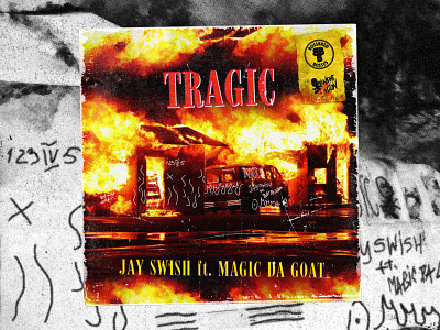 Cover art for Jay Swish ft. Magic Da Goat - Tragic 🔥🔥🔥🔥 album album art album artwork album cover album cover design cd cd artwork cd cover cd design cd packaging concept cover cover art cover artwork cover design coverart covers dribbble illustration texture