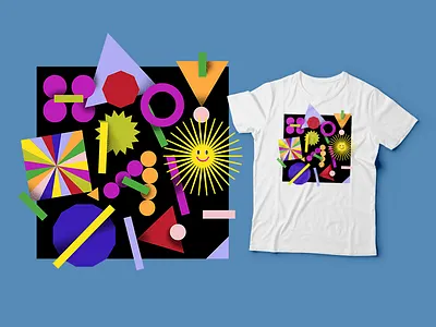 tshirt for friend geometry illustration present tshirt tshirtdesign typogaphy vector
