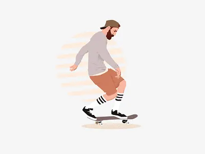 Sk8 digitalart illustration illustration art illustrator self comissioned skateboard skater vector