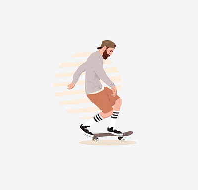 Sk8 digitalart illustration illustration art illustrator self comissioned skateboard skater vector