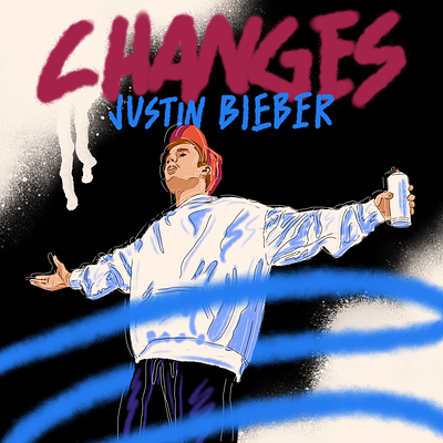 Justin Bieber album artwork album cover grafitti hand lettering illustration justice beaver justin bieber lettering music pop pop culture pop music spray paint