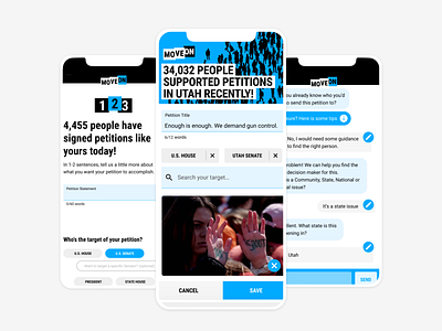 Mobilizing a generation of action through petition experiences agency ui ux web design