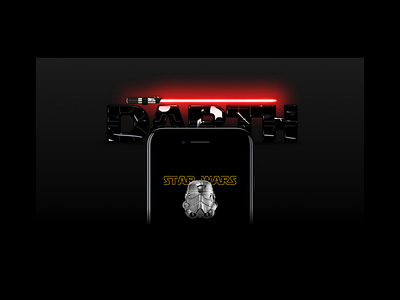 Star Wars Theme app clean fantasy iphone minimal sketch starwars ui ux