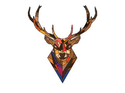 Dear deer deer lineart symmetrical