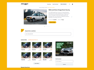 Bring A Trailer design landing page marketing ui ux web design