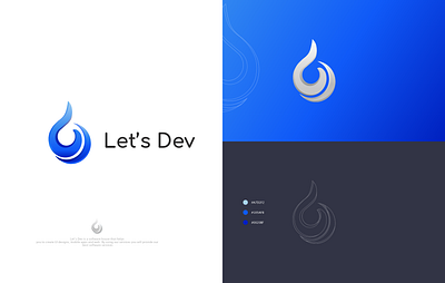 Let's Dev logo design adobe xd animation app art branding design flat icon illustration illustrator logo minimal typography ui uiux vector