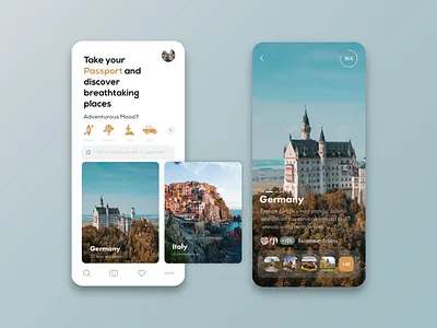 Breathtaking places adobeillustator adobexd design design app travel ui ux