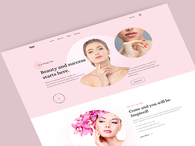 Beauty & Spa Landing Page amplifier beauty beauty app beauty logo beauty product beauty salons cosmetics hair salon interaction landing page makeup makeup artist massage nail salon salon spa spa salon uiux web design website