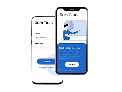 Super Tutors design education education app illustration mobile mobile app mobile app design mobile design mobile ui onboarding sign up signup sketch ui ux