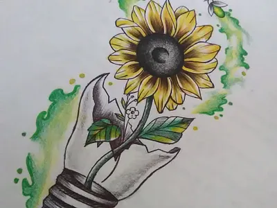 Nature over anything design illustration