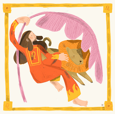 Leo, Zodiac Signs illustration leo sagitarius signs zodiac zodiac signs
