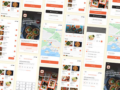 Food Delivery Concept App app branding design food app food delivery food delivery app food delivery application food delivery service foodie interaction mobile app mobile app design sketch typography ui ux