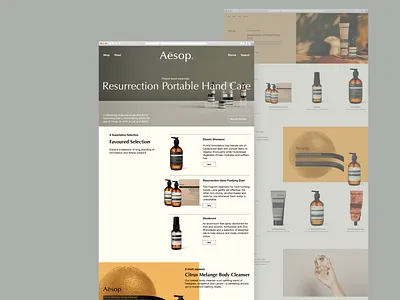 Aesop Landing Page Redesign aesop ecommerce product design redesign redesign concept ui ux website