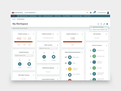 E2Open Dashboard dashboard ui design product design ui